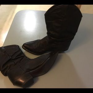 Black Leather Dingo 7 1/2 Cowboy Boots 7.5